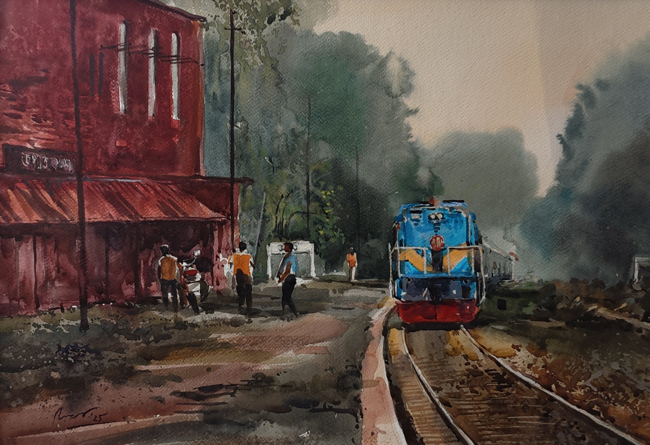 River Boats at Sunset